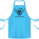 Irritable Owl Syndrome Bowel IBS Funny Cotton Apron 100% Organic Turquoise