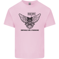 Irritable Owl Syndrome Bowel IBS Funny Mens Cotton T-Shirt Tee Top Light Pink