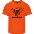 Irritable Owl Syndrome Bowel IBS Funny Mens Cotton T-Shirt Tee Top Orange