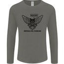 Irritable Owl Syndrome Bowel IBS Funny Mens Long Sleeve T-Shirt Charcoal