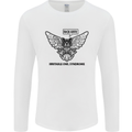 Irritable Owl Syndrome Bowel IBS Funny Mens Long Sleeve T-Shirt White