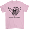 Irritable Owl Syndrome Bowel IBS Funny Mens T-Shirt Cotton Gildan Light Pink