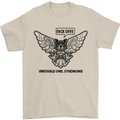 Irritable Owl Syndrome Bowel IBS Funny Mens T-Shirt Cotton Gildan Sand