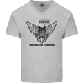 Irritable Owl Syndrome Bowel IBS Funny Mens V-Neck Cotton T-Shirt Sports Grey