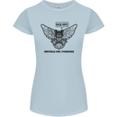 Irritable Owl Syndrome Bowel IBS Funny Womens Petite Cut T-Shirt Light Blue