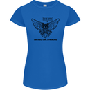 Irritable Owl Syndrome Bowel IBS Funny Womens Petite Cut T-Shirt Royal Blue