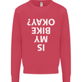 Is My Bike Okay Cycling Biker Funny Kids Sweatshirt Jumper Heliconia