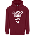 Is My Bike Okay Cycling Biker Funny Mens 80% Cotton Hoodie Maroon