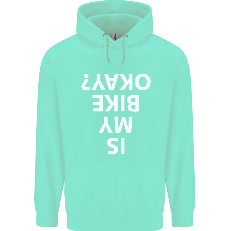 Is My Bike Okay Cycling Biker Funny Mens 80% Cotton Hoodie Peppermint