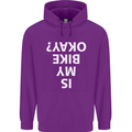 Is My Bike Okay Cycling Biker Funny Mens 80% Cotton Hoodie Purple