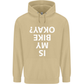 Is My Bike Okay Cycling Biker Funny Mens 80% Cotton Hoodie Sand