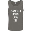 Is My Bike Okay Cycling Biker Funny Mens Vest Tank Top Charcoal