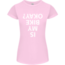 Is My Bike Okay Cycling Biker Funny Womens Petite Cut T-Shirt Light Pink