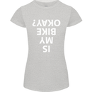 Is My Bike Okay Cycling Biker Funny Womens Petite Cut T-Shirt Sports Grey