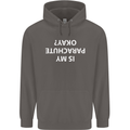 Is My Parachute Okay? Skydiving Para 1 2 3 Mens 80% Cotton Hoodie Charcoal