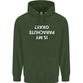 Is My Parachute Okay? Skydiving Para 1 2 3 Mens 80% Cotton Hoodie Forest Green