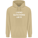 Is My Parachute Okay? Skydiving Para 1 2 3 Mens 80% Cotton Hoodie Sand