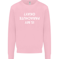 Is My Parachute Okay? Skydiving Para 1 2 3 Mens Sweatshirt Jumper Light Pink