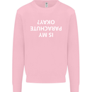 Is My Parachute Okay? Skydiving Para 1 2 3 Mens Sweatshirt Jumper Light Pink
