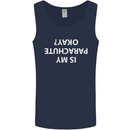 Is My Parachute Okay? Skydiving Para 1 2 3 Mens Vest Tank Top Navy Blue