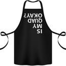 Is My Quad Okay? Bike Biking Funny Cotton Apron 100% Organic Black
