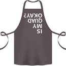 Is My Quad Okay? Bike Biking Funny Cotton Apron 100% Organic Dark Grey