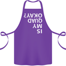 Is My Quad Okay? Bike Biking Funny Cotton Apron 100% Organic Purple