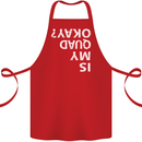 Is My Quad Okay? Bike Biking Funny Cotton Apron 100% Organic Red