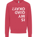 Is My Quad Okay? Bike Biking Funny Kids Sweatshirt Jumper Heliconia