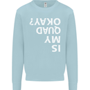 Is My Quad Okay? Bike Biking Funny Kids Sweatshirt Jumper Light Blue