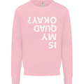Is My Quad Okay? Bike Biking Funny Kids Sweatshirt Jumper Light Pink