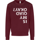 Is My Quad Okay? Bike Biking Funny Kids Sweatshirt Jumper Maroon