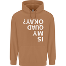 Is My Quad Okay? Bike Biking Funny Mens 80% Cotton Hoodie Caramel Latte