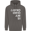 Is My Quad Okay? Bike Biking Funny Mens 80% Cotton Hoodie Charcoal