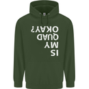 Is My Quad Okay? Bike Biking Funny Mens 80% Cotton Hoodie Forest Green