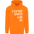 Is My Quad Okay? Bike Biking Funny Mens 80% Cotton Hoodie Orange