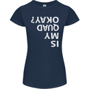 Is My Quad Okay? Bike Biking Funny Womens Petite Cut T-Shirt Navy Blue