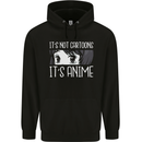 It's Anime Not Cartoons Childrens Kids Hoodie Black