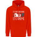 It's Anime Not Cartoons Childrens Kids Hoodie Bright Red