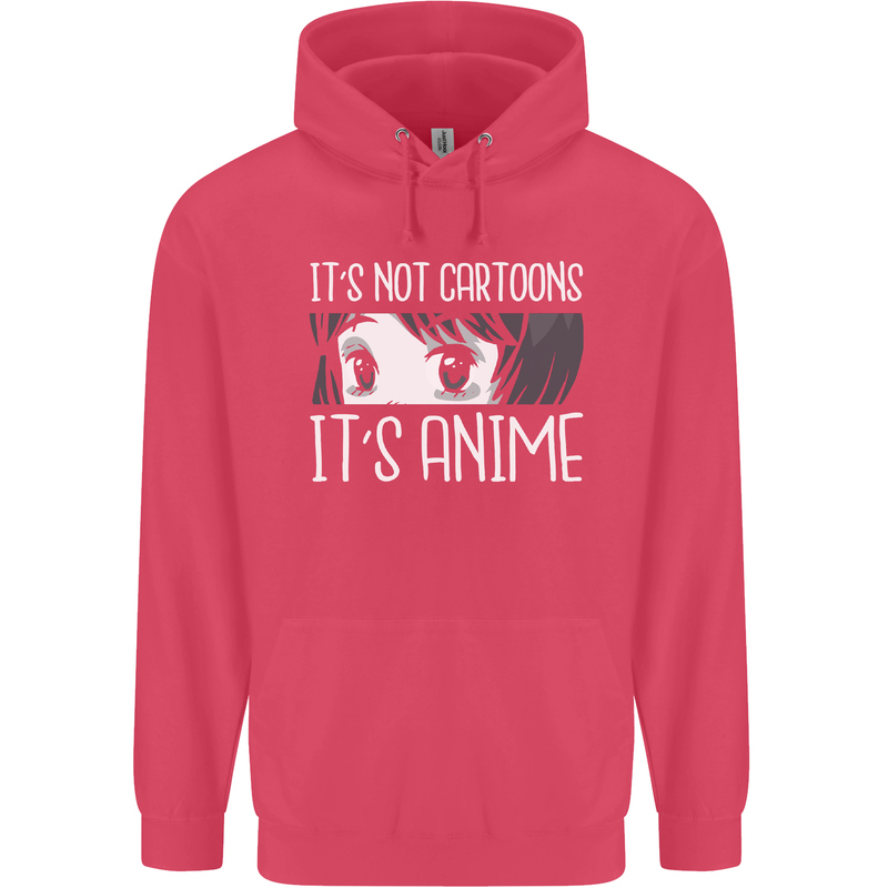 It's Anime Not Cartoons Childrens Kids Hoodie Heliconia