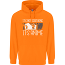 It's Anime Not Cartoons Childrens Kids Hoodie Orange