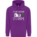 It's Anime Not Cartoons Childrens Kids Hoodie Purple