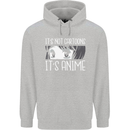 It's Anime Not Cartoons Childrens Kids Hoodie Sports Grey