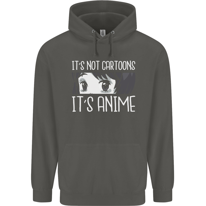 It's Anime Not Cartoons Childrens Kids Hoodie Storm Grey