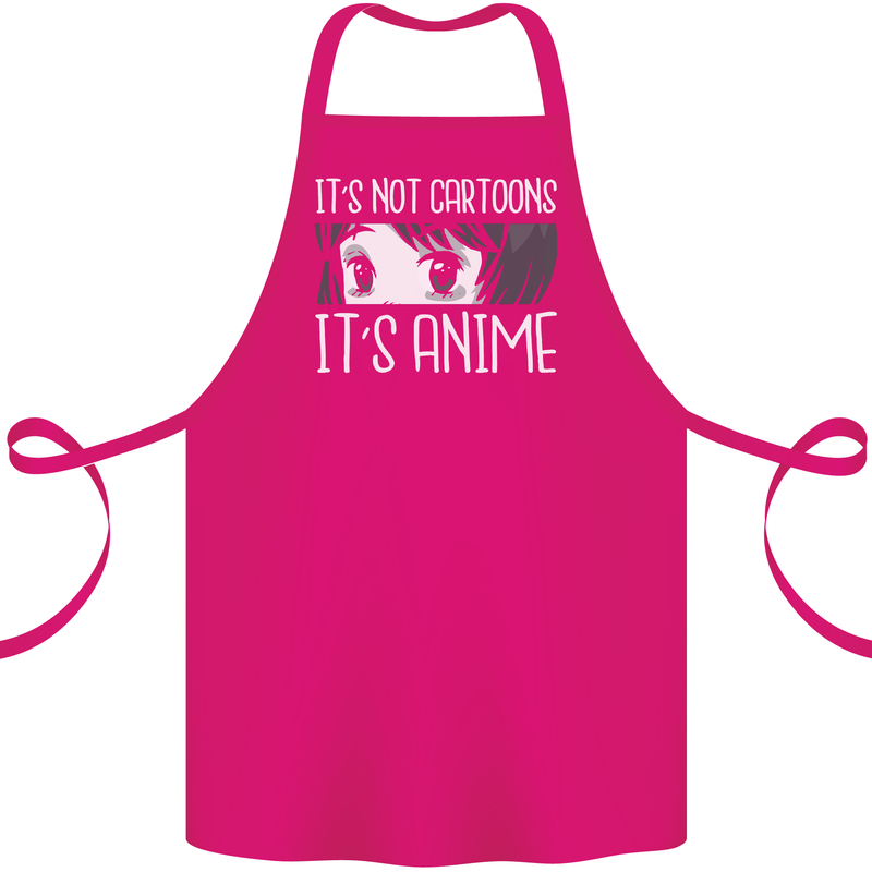 It's Anime Not Cartoons Cotton Apron 100% Organic Pink