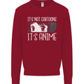 It's Anime Not Cartoons Kids Sweatshirt Jumper Red