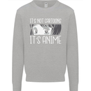 It's Anime Not Cartoons Kids Sweatshirt Jumper Sports Grey