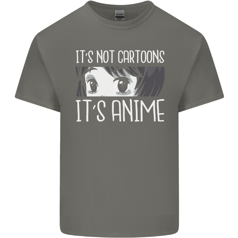 It's Anime Not Cartoons Kids T-Shirt Childrens Charcoal