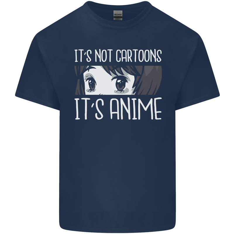 It's Anime Not Cartoons Kids T-Shirt Childrens Navy Blue