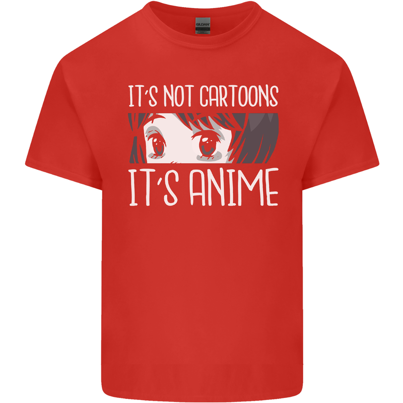 It's Anime Not Cartoons Kids T-Shirt Childrens Red